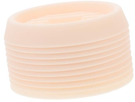 Kisangel Soucoupe pour Pot De Fleurs Plastique Petite Taille 7 Cm Beige Clair pour Plantes D'intérieur Et D'extérieur, Lot de 10 Plateaux De Rempotage Ronds Réutilisables Et Anti-humidité