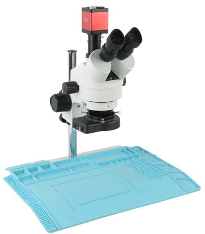 Mikroskop Trinokulärt stereomikroskop Stort arbetsavstånd 14MP 1080P HDMI VGA 3.5-90X Mikroskop Trinokulärt stereomikroskop 144 Telefon PCB Reparation (A,B