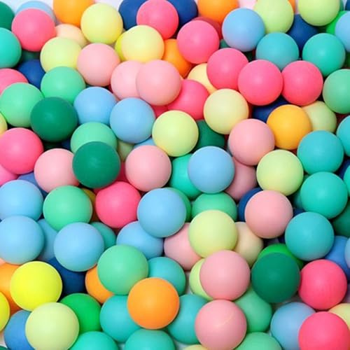 Amazleer Balles de Ping-Pong Colorées Mélangées, Lot de 30, 40 mm, Multicolores, pour Jeux Familiaux, Entraînement et Décoration (colorées)