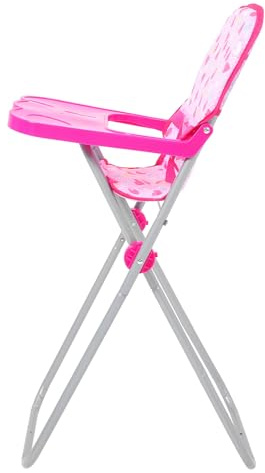 KOMBIUDA Trona para Muñecas Pequeña de Plástico Color Rojo Accesorio para Muñecas Ñiño Silla Alta Ligera para Juegos de rol y Fiesta Complemento Decorativo 1 Pieza