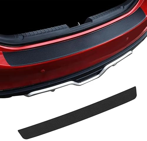 WENINETIES Protector Paragolpes Trasero para VW Passat B6 2005-2010, Protector de Fibra de Carbono para el Maletero Protección Borde de Carga,104 * 9cm