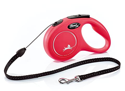 Flexi Correa retráctil clásica para Perros de hasta 26 Libras, 16 pies, pequeña, Color Rojo
