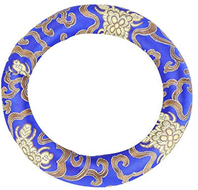 Klangschale Kissen 18cm, Seidenbrokat Klangschalenkissen (Blau)
