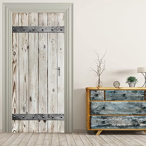 Türtapete Selbstklebend TürPoster - Holztür - 3D Türaufkleber Türfolie Foto tapeten 90x200cm