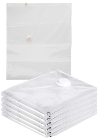 Lot de 6 sacs sous vide pour vêtements, sacs sous vide transparents pour vêtements de couette (40 x 50 cm)