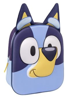 mybagstory - Rucksack 3D Bluey – Blau – Kinder – Schule – Kindergarten – Schulranzen für Jungen – Größe 31 cm – verstellbare Träger – Geschenkidee, Bluey - Blau, enfant