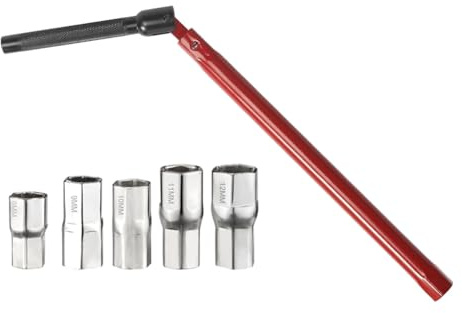 Hitopin Llaves de Tubo Llave para Grifo, 6 Piezas Llave Tuerca Grifo, Llaves de Vaso para la Reparación de Grifos, Llave Grifa Sustitución, para La Reparación de Grifos(8-13mm, Rojo)