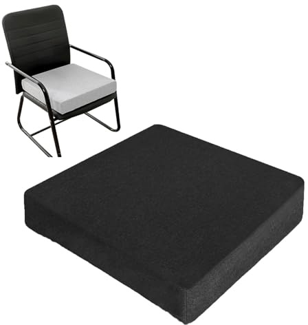 Genérico Cojín De Silla para Asiento Elevador Cojín, Cojín De Asiento con Cojín De Suelo Grueso Antideslizante,para Adultos Al Aire Libre, para Oficina, Silla De Ruedas,Negro,60x60x10cm