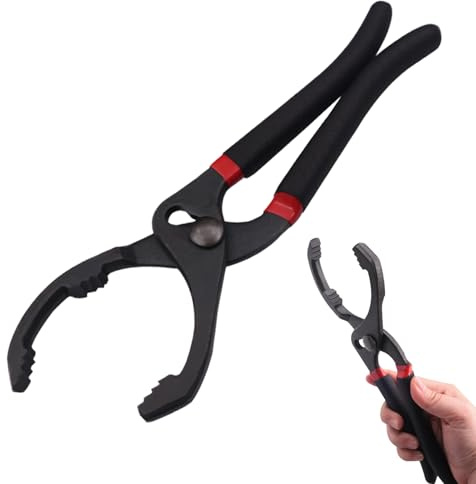 Yumneo Chiavi per filtro 'olio, in lega di acciaio ad alta resistenza, 25,4 cm/30,5 cm, regolabile, strumento per filtro 'olio, strumento per aprire filtri motore, condotto,