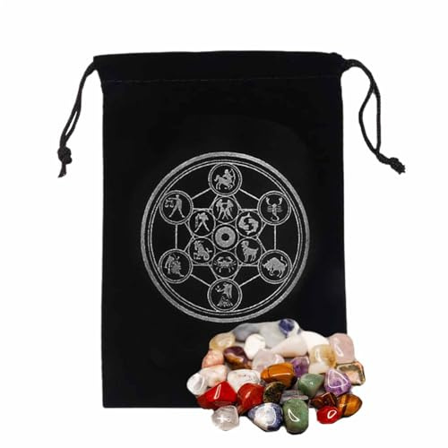 Sacchetti di Tarocchi, Misterioso Nero Magia Tarocchi Borsa di Stoccaggio per Carte Di Tarocchi Sacchetto per Dado Sacchetto di Tarocchi con Coulisse Portacarte Tarocchi Sacchetto per Gioielli per Gli