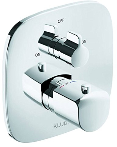 Thermostat / Unterputz-Wannenfüll- und Brause-Thermostatarmatur Ameo | Feinbau-Set mit Funktionseinheit mit Keramik-Absperrventil und Umstellung als Drehventil | Heißwassersperre: 38°C