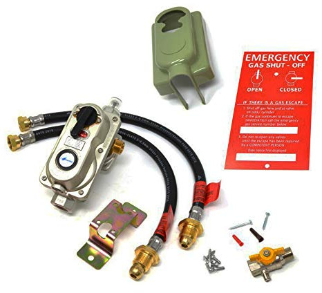 RF6030 2 Cylinder Automatic Gas Changeover KIT with O.P.S.O (Over Pressure Shut Off) for Propane LPG Bottles