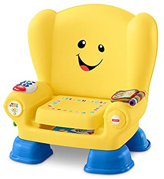Fisher-Price Laugh & Learn Smart Stages Stuhl - interaktives musikalisches Spielzeug für Kleinkinder, Version: Italienisch, Gelber HBB71