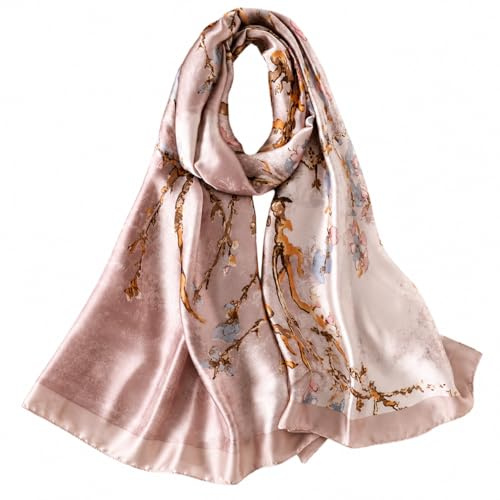 MAIRY Silk Scarf For Women UK Lightweight Neck Scarves Shawl Wraps Size 180cm*90cm SL-M04