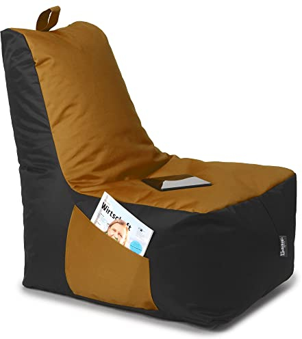 BuBiBag Sitzsack für Kinder und Erwachsene, Gaming Sitzsäcke mit Füllung für das Kinderzimmer, Zockersessel für groß und klein | XXL ChillBag, Sand