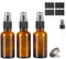 ALIFEIA 30ml Amber Glass Spray Bottles,Small Empty Fine Mist Refillable Travel Spray Bottle for Cleaning,Perfume,Aromatherapy,Cosmetic Sprays,Hair,Essential Oils with Fine Mist Dispenser（3 Pack）