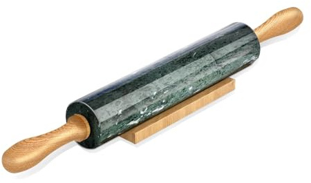 Koville Marble Rolling Pin, Non-Stick Stone Dough Roller, Rolling Pin for Baking,Pasta, Dumpling, Ravioli, Fondant,Pie Crust, Kitchen Baking Pastry Tools