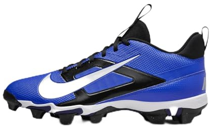 Nike Alpha Menace 4 Shark Football Cleats (FN0028-400, Hyper Royal/Metallic Silver/Midnight Navy/White) Size 13