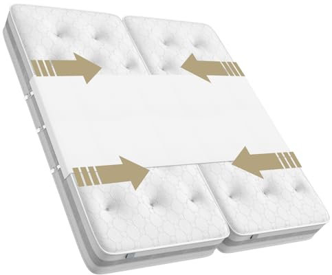Ajiteogy Liebesbrücke | Extra Langer Matratzenverbinder mit Befestigungsgurten und Metallknopf | Kein Verrutschen | Bettbrücke ersetzt eine Matratzenkeil | Ideal für Paare und Familien
