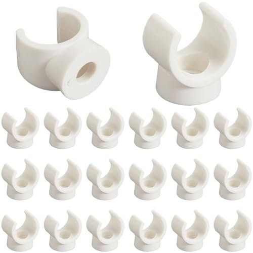 GORGECRAFT Lot de 20 clips de serrage PEX de 13 mm - En PVC - Blanc - En forme de U - Pour une fixation sûre