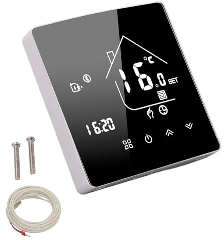 Marhynchus Thermostat de Chauffage électrique, Thermostat Numérique, Programmables pour la Maison, Contrôleurs de Température, Intelligent, avec écran LCD SENSIBLE, Contrôleur de Température