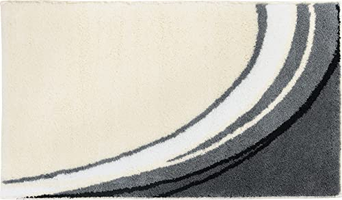 Erwin Müller Badematte Mykonos, Badteppich, Badvorleger rutschhemmend Natur Größe 50x80 cm - kuscheliger Hochflor, für Fußbodenheizung geeignet (weitere Farben, Größen)