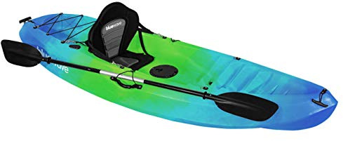 Bluewave Discovery Toxic Sit On Top Touring Kayak – Stable & Manoeuvrable – Deluxe Seat & Paddle Package