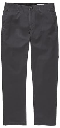 Volcom Pantalon Chino Stretch Classique Frickin pour Homme Coupe Moderne, Charbon 1, 33W x 32L