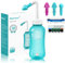 Nasendusche Set, Nasenspülkanne zur Nasenreinigung und Nasenspülung，BPA-frei, 300 ml, mit 30 Nasenwasch-Salzpaketen und Aufkleberthermometer(Grün)