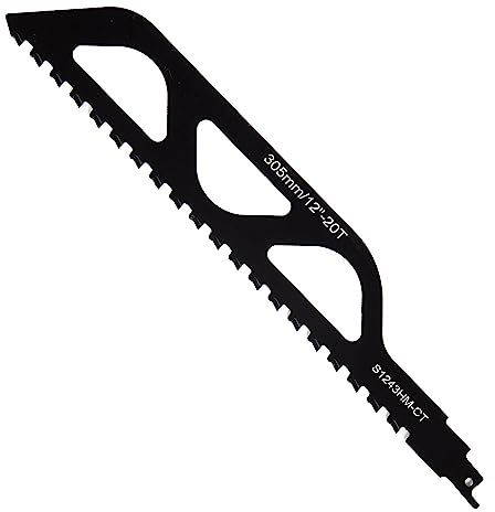LAIWOO Lames de scie sabre pour pierre, acier au carbure de tungstène, lame de scie Ytong, scie à brique, scie sabre pour béton cellulaire, béton, Einhell, Dewalt, Bosch (305 mm)