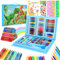 CutteeyFyry Malset FüR Kinder Alter 3-9,Dinosaurier Malkoffer FüR Kinder, Malsachen FüR Junge Mit öL Pastellen,Aquarellstifte,Buntstifte,Malbuch,Geschenke FüR Junge Kinderspielzeug Basteln