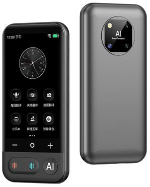 AI Übersetzer Sprachübersetzer mit großem Display, 99,9% Genauigkeit, unterstützt Offline-Übersetzung, Foto-Übersetzung, Lange Akkulaufzeit, 1500 mAh wiederaufladbarer Akku