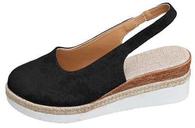 Genérico Zapatos Comodos Mujer,Sandalias Verano Mujer,Sandalias Comodas,Zapatos Baile Latino,Zapatillas Fascitis Plantar,Zapatillas Esparto cuña,Primavera Vestir cuña
