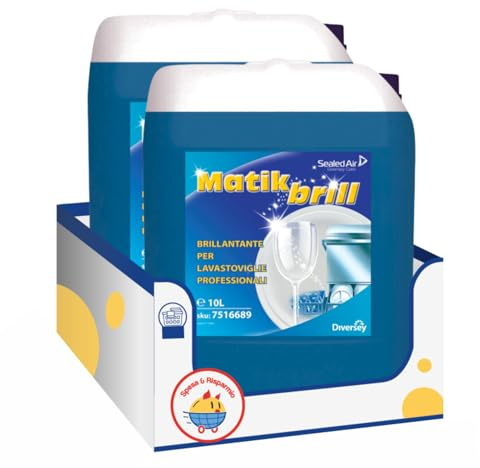 Brillantante lavastoviglie professionale per stoviglie brillanti kit con Spugna Brandizzata SPESA & RISPARMIO Inclusa – Variazioni 4/8/12 Pezzi – Formato 10L (2)