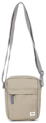 ROKA London Bond Small Crossbody Bags for Women & Men - Mobile Phone Bag w/Multi Pockets & Adjustable Strap for Wallet, Cards & Keys - Taupe