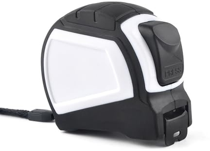 Mètre ruban rétractable solide de 5 mètres avec foret verni en polyamide et prise en main ergonomique