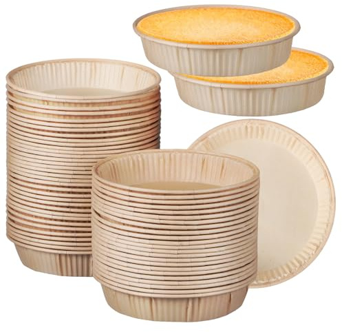 Homoyoyo 100 pièces Moules à Tartelettes Papier Résistants Au Micro-ondes Antiadhésifs pour Pâtisserie Maison et Professionnelle pour Mini Tartes Quiches et Desserts Variés