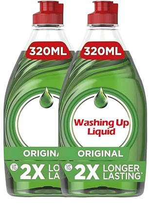 Original Washing Up Liquid – 320ml (Pack of 2) | Classic Fresh Scent | Tough on Grease | Sparkling Clean Dishes | Concentrated Cleaning Formula