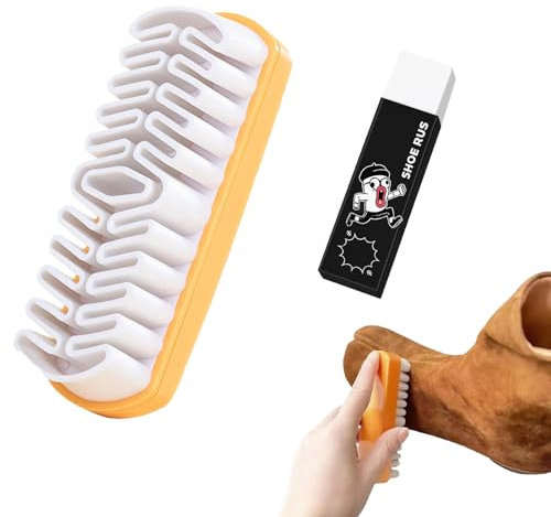 Kit De Brosse De Chaussures en Daim, Brosse Daim, Gomme A Daim, Kit De Nettoyage Polyvalent pour Le Cuir, Comprend Une Brosse De Nettoyage EnDaim Et Une Gomme De Nettoyage Portable