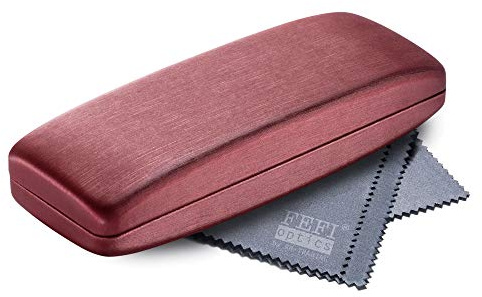 FEFI Funda rígida para gafas con aspecto de seda, tamaño M, cobre, M