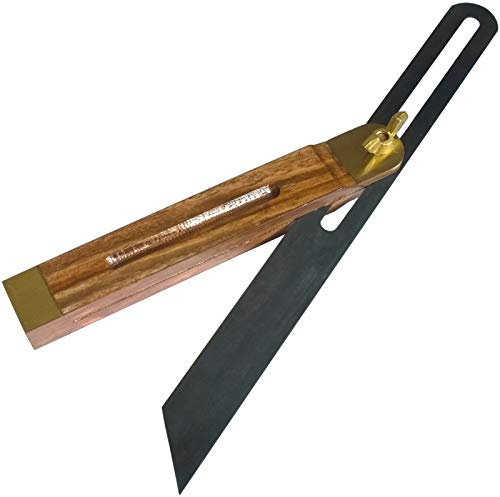Unibos 10.5” Adjustable Hardwood Handle Sliding Bevel Gauge Stainless Steel Blade
