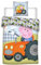 036 Bettwäsche, Peppa Pig Georges Traktor, wendbare Bettwäsche, Kissenbezug 40 x 60 cm + Bettbezug 100 x 135 cm, 100% Baumwolle X