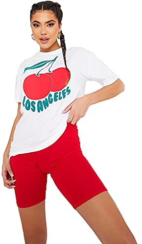 Crazy Girls Womens Cycling Shorts, Red, SM (UK 8-10)