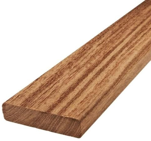 BioMaderas Cumaru terrassbrädor trä – premium massivt trä terrass utomhus – balkonggolvbeläggning väderbeständig – FSC-certifierad, 90 mm bred, 21 mm tjock