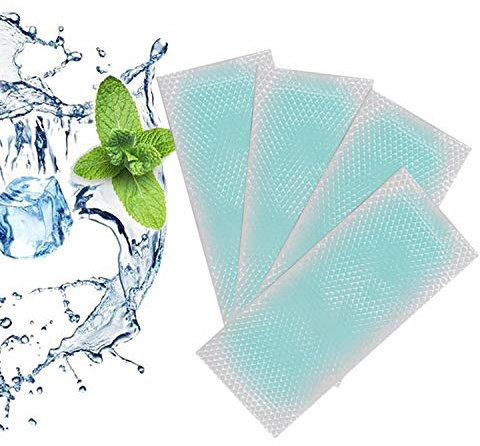 60 Sheets Fever Cooling Gel Patches, Cooling Forehead Strips Cooling Gel Sheet for Relieve Headache, Toothache Pain, Drowsiness, Fatigue, Refreshing, Sunstroke Blue