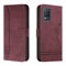 IWEIQING Realme 8 5G Wallet Case, Realme 8 5G / Realme V13 5G Magnetic PU Leather Case mit Credit Card Holder, Protective Folio Compatible with Realme 8 5G / Realme V13 5G.Wine Red HX