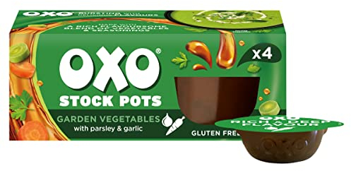 OXO Garden Vegetable Stock Pots – Parsley & Garlic, Gluten-Free, Plant-Based, Ideal for Soups, Stews, Risottos & Holiday Cooking, 4 x 20 g (80 g Total)