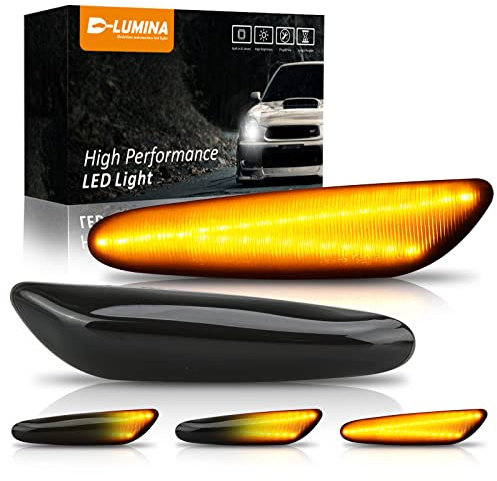 D-Lumina Dynamisk bärnsten LED-sidoindikator, blinkers sekventiell blinkers, kompatibel med B.MW, E46, E36, E53, E81, E82, E83, E88, E90, E91, E92, E93, E60, E61