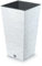 Stolmet Tall Square Flower Pot, Suitable for Indoor and Outdoor Usage, White Plant Pot with Insert, Flowerpots Ranging from 11.4L to 91.5L (19L)