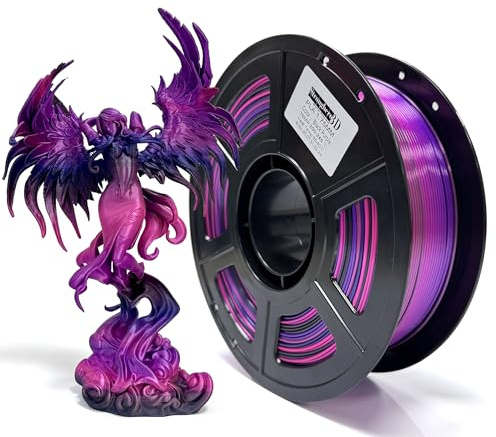 PLA 3D Printer Filament 1.75mm,Black Blue Purple Pink,1kg Spool